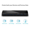 Hub USB 3.0 TP-Link UH720, 7 Puertos, Black.