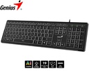 Teclado Genius Slimstar 820, Retroiluminado, AI Copilot,  Usb, Black.
