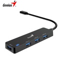 Hub USB-C Genius UH-400 4 USB-A 3.0 Black.