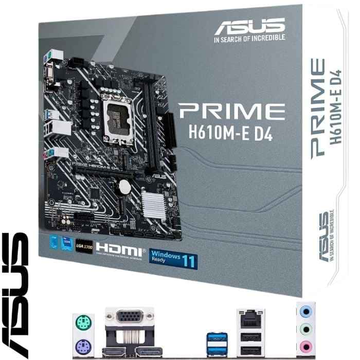 PLACA BASE ASUS PRIME H610M-E D4, LGA 1700 DDR4