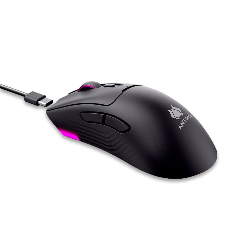 Mouse Gaming Antryx SCORPIO 350, Wireless, BT, 2.4g USB y Tipo-C, Black.