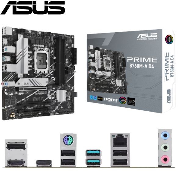 Motherboard ASUS Prime B760M-A D4, Chipset Intel B760, LGA1700, mATX