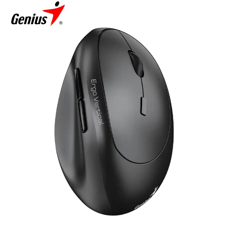 Mouse Genius Ergo 8350S AI Copilot Dual Wireless/Bluetooth Vertical 6-Bot Silent Ergonomico Dark Grey