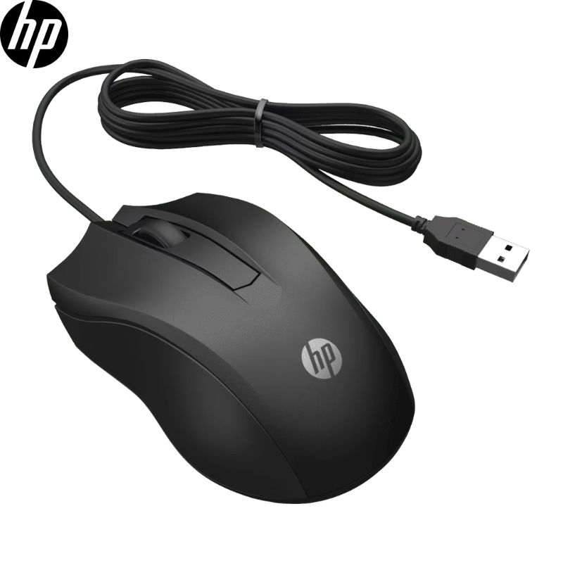 Mouse HP 100, USB, Negro.
