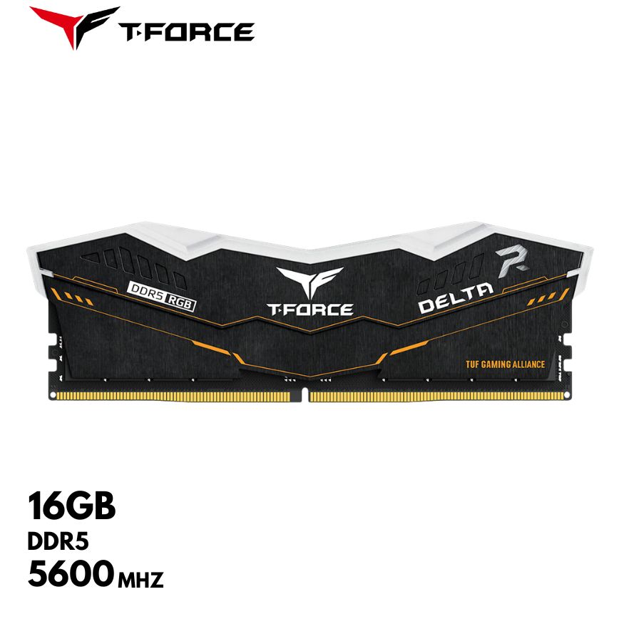 Memoria Ram TeamGroup T-FORCE DELTA Tuf Gaming Alliance RGB DDR5, 16GB DDR5-5600MHz, CL36 1.2V