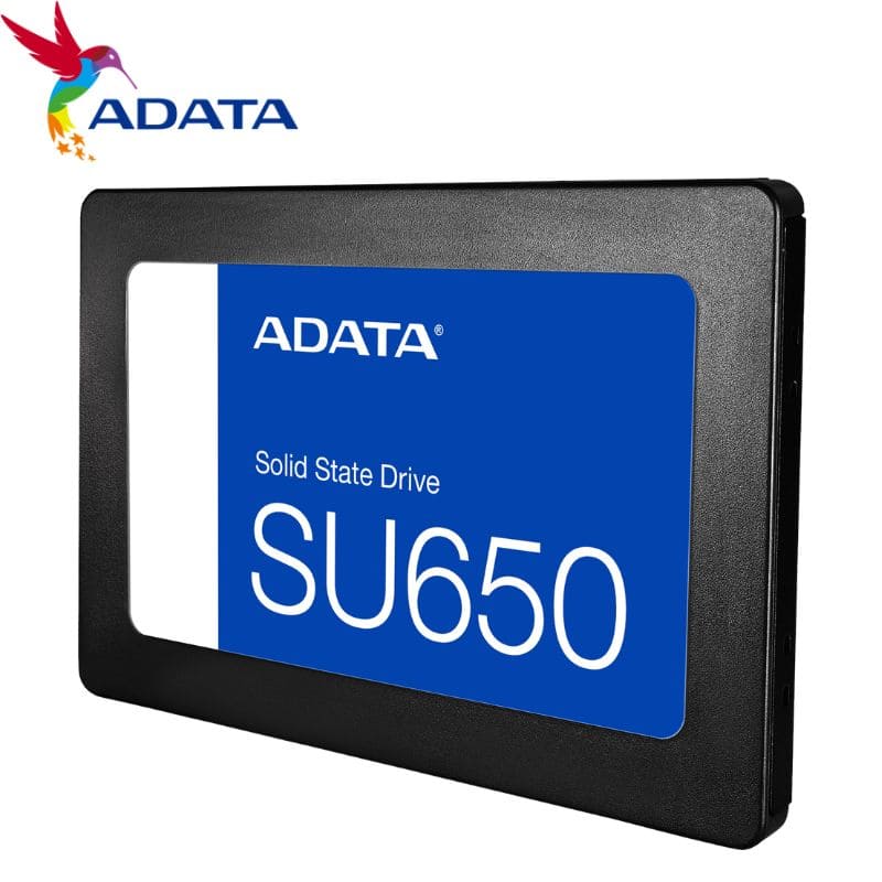 Unidad de Estado Solido ADATA, SU650, 1TB, Sata 6GB/S, 2.5", 7mm, 3D NAND.