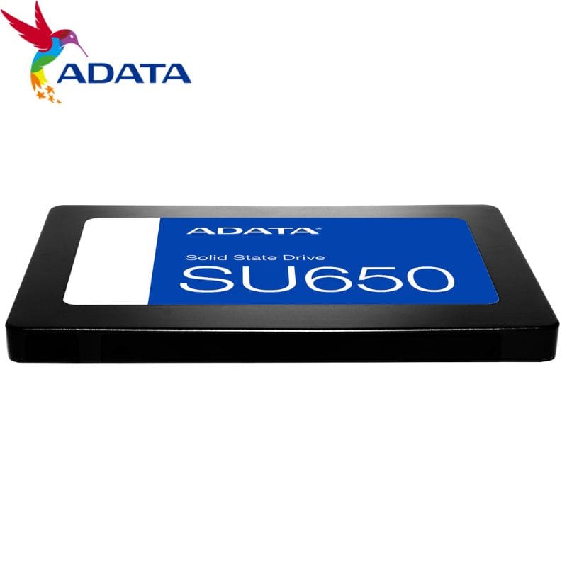 Unidad de Estado Solido ADATA, SU650, 1TB, Sata 6GB/S, 2.5", 7mm, 3D NAND.