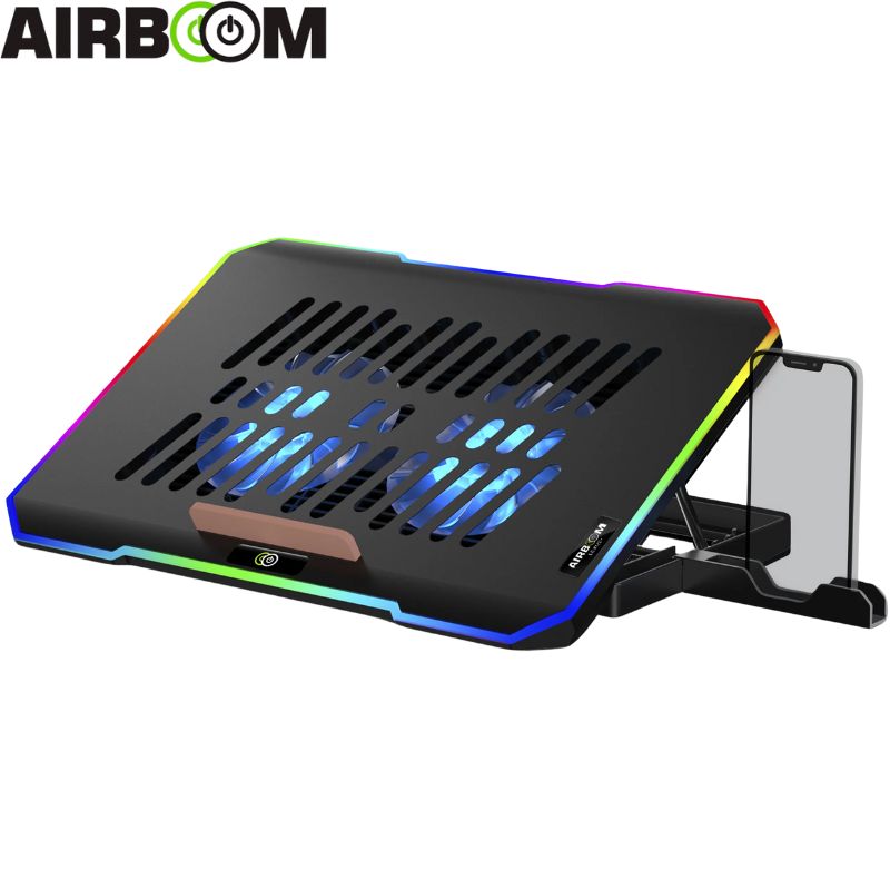 Cooler Para Notebook Airboom LEXUS+, 17&quot;, 2Fan de 12.5cm, Led RGB.