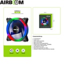 Cooler Case Airboom Aureola AB124, Rainbow, 120mm. Black.