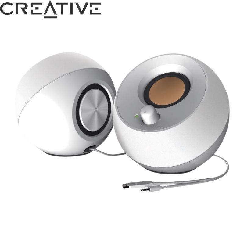 Parlante Creative Pebble 2.0 4.4W 3.5MM Usb-Power White