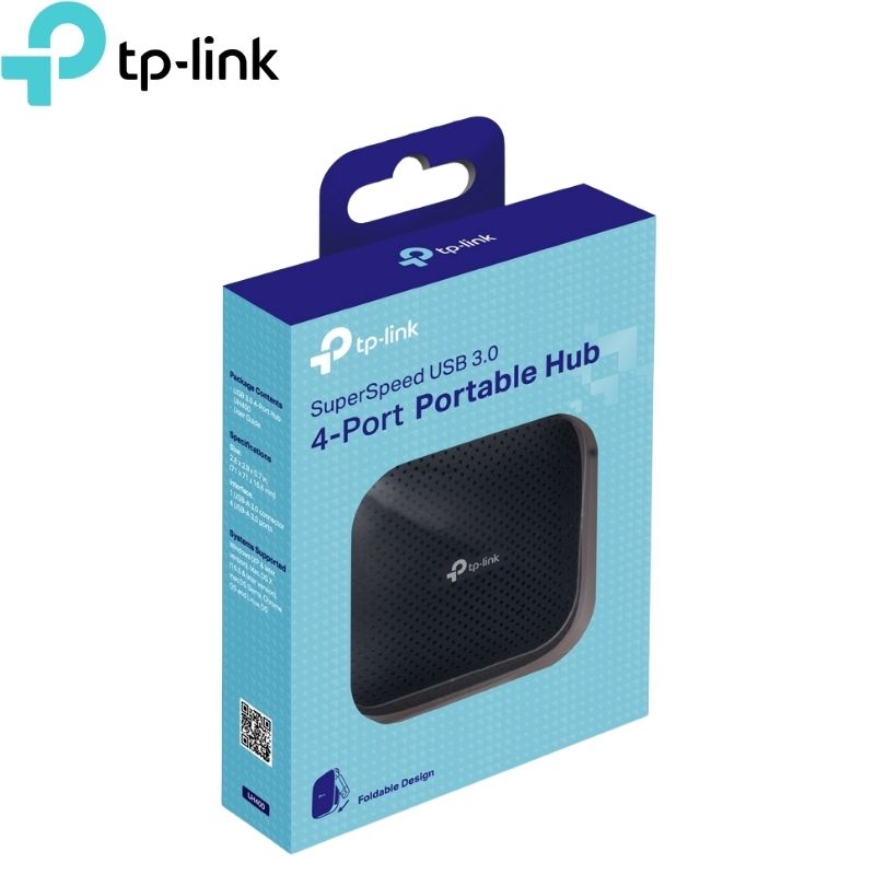 Hub TP-LINK UH400, 4 Puertos USB 3.0 Black.