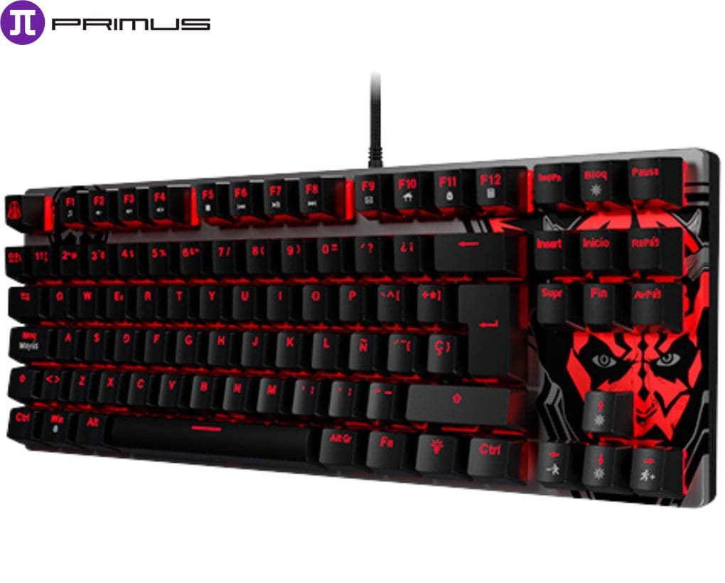 Teclado Mecánico Primus Gaming Dark Side BALLISTA81T, Switch Red, Español.