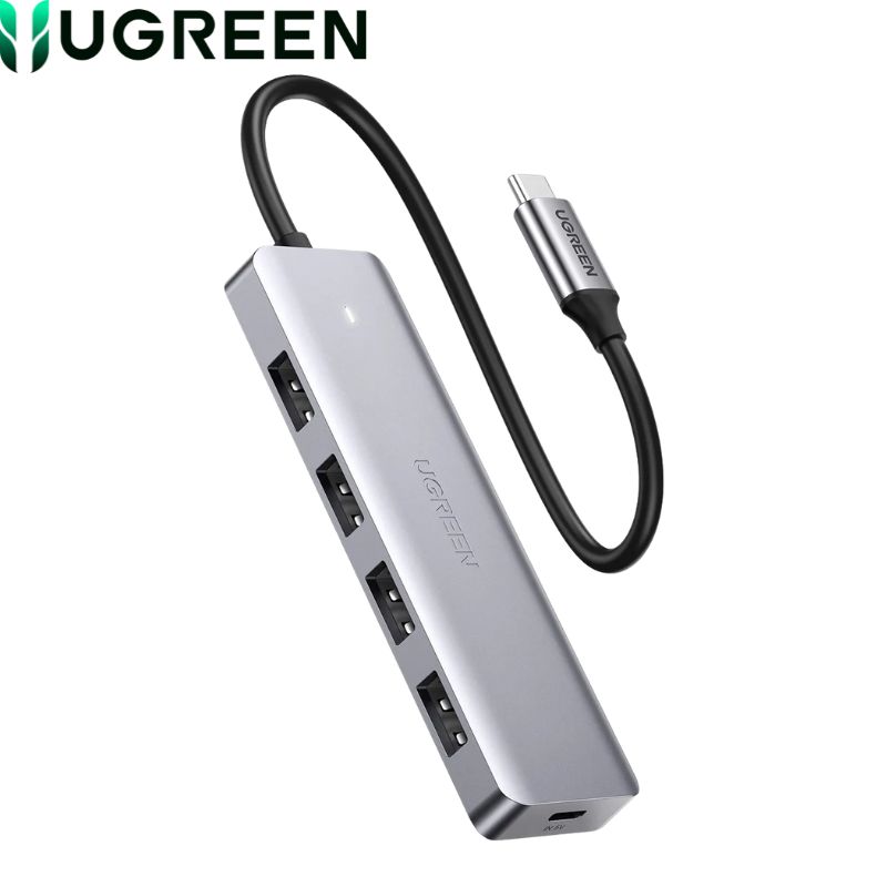 Hub USB-C a 4 USB-A 3.0, Ugreen CM219, Silver.
