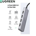Hub USB-C a 4 USB-A 3.0, Ugreen CM219, Silver.