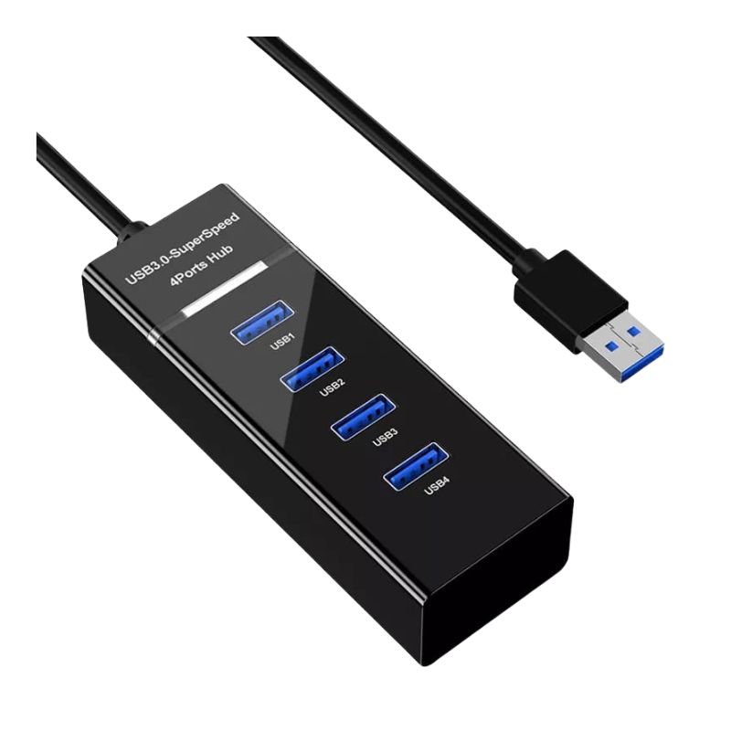 Hub USB 3.0, 4 Puertos Super Speed (5GBPS)