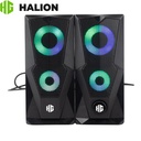 Parlante Gamer Halion HA-S229, LED 7 Colores.