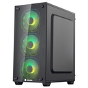 Case Gaming HALION Ragnarok 323, Vidrio Templado, 4 x RGB, Fuente 550w