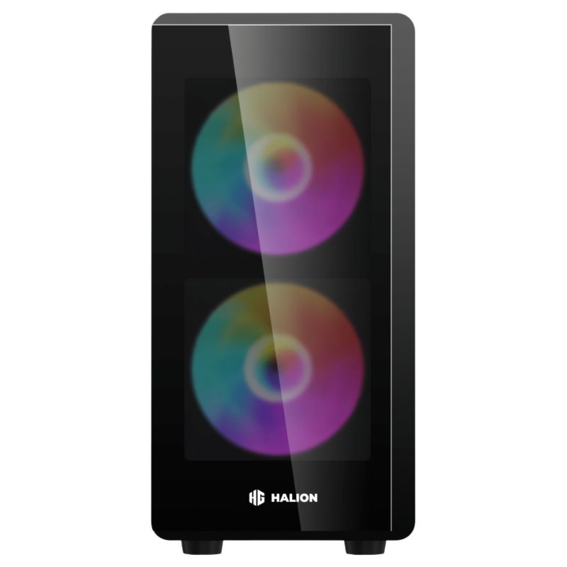 Case Gaming HALION Luna P25, Vidrio Templado, S/Fuente, 3 x RGB.