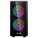 Case Gaming HALION Luna P25, Vidrio Templado, S/Fuente, 3 x RGB.