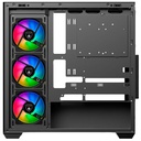 Case ANTRYX FX 750 Black, ARGB Fan x4, S/Fuente Vidrio Templado, USB Tipo C