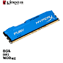 Memoria RAM Kingston HyperX Fury Blue, 8gb, DDR3, 1600 Mhz, CL10.