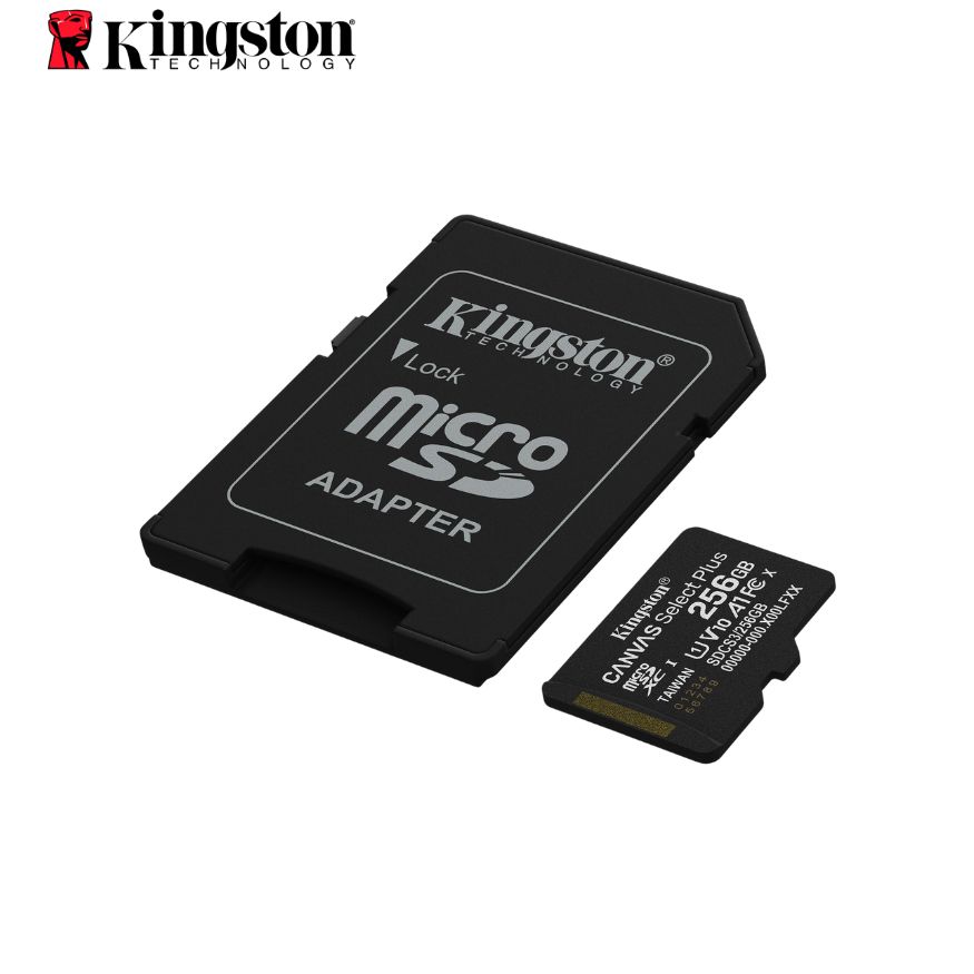 Memoria Flash micro-SD Kingston Canvas Select Plus, 256GB, con Adaptador SD, 150Mb/s, UHS-I Clase 10.
