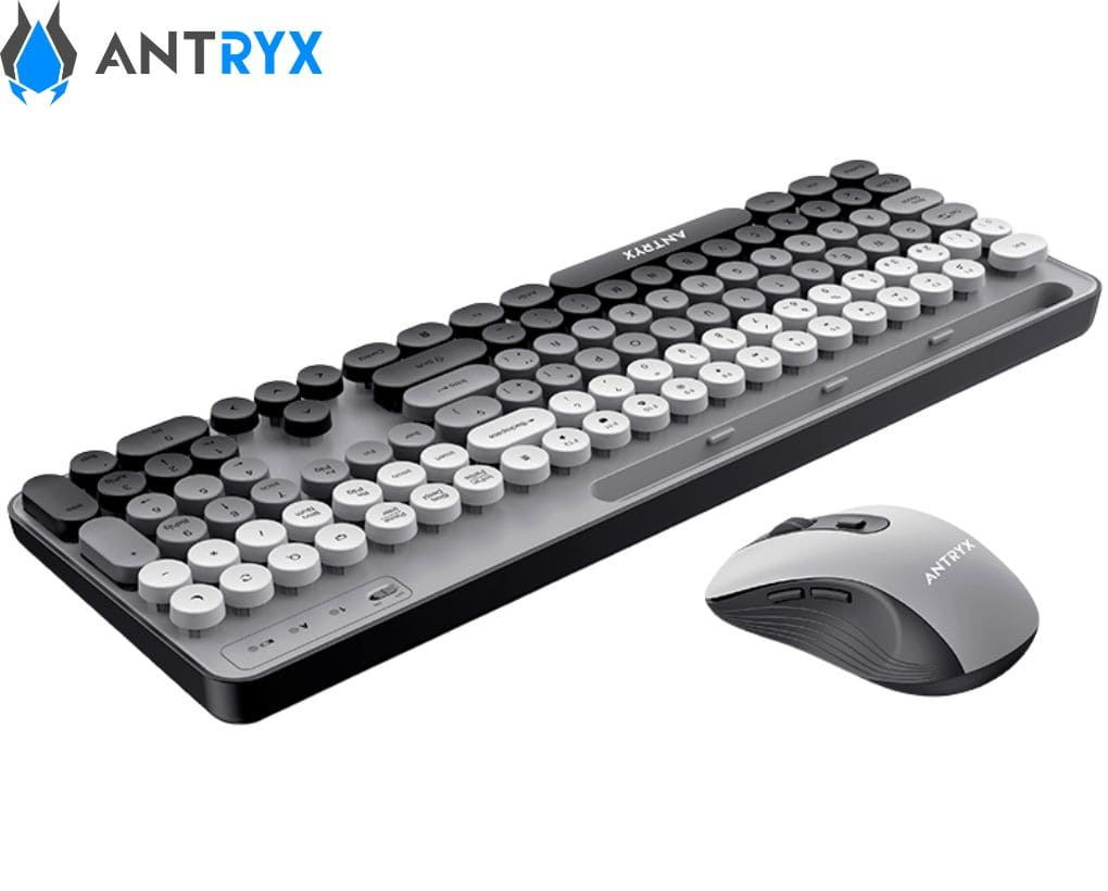 Teclado + Mouse Inalámbrico Antryx WS-970, Holder Slod, Gray.