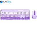 Teclado + Mouse Inalámbrico Antryx WS-970, Holder Slod, Purple.