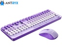 Teclado + Mouse Inalámbrico Antryx WS-970, Holder Slod, Purple.