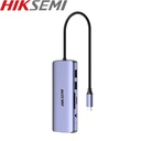 HUB USB-C HikSemi 11-In-1. Audio, SD, 2 USB 3.0, 2 USB 2.0, PD 100w, Micro SD,  VGA, HDMI, RJ45.