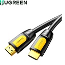 Cable HDMI UGREEN 1.5mts, 4k, Redondo Yellow/Black.