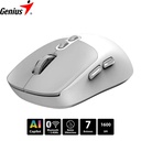 Mouse Genius NX-8080S Wireless/Bluetooth Silent 7 bot. White.