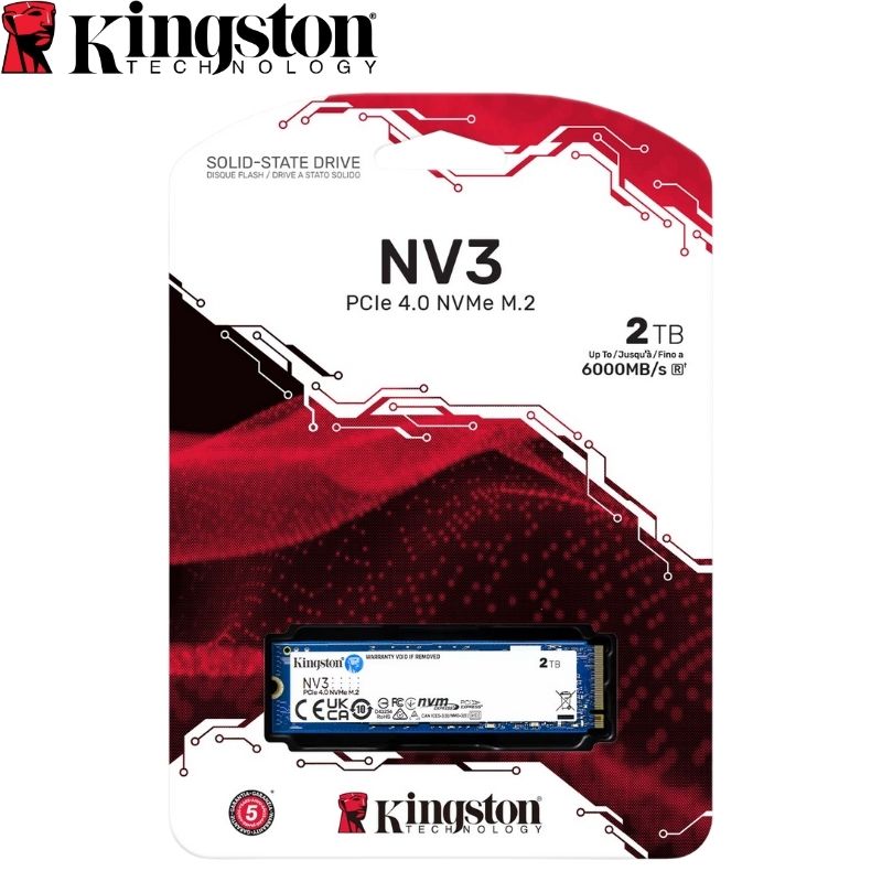 Unidad en estado solido Kingston 2000GB NV3 PCIe 4.0 NVMe M.2 SSD