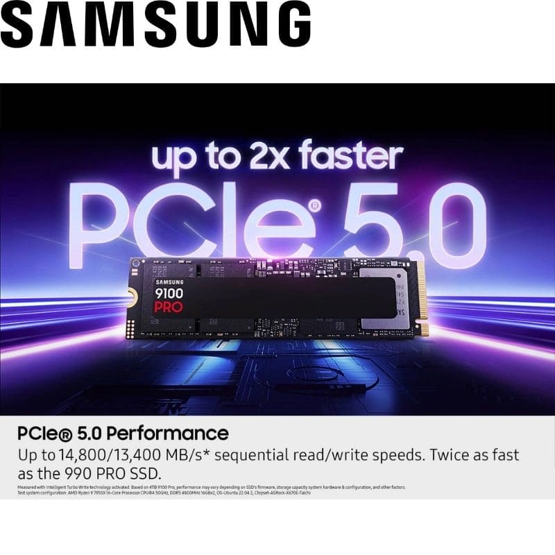 Unidad en Estado Solido Samsung 9100 PRO 2TB M.2 2280, PCIe 5.0 x4 NVMe 2.0