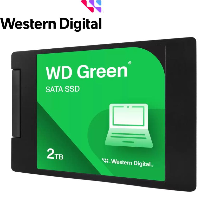 Unidad en estado solido Western Digital Green, WDS200T2G0A, 2TB, SATA 6Gb/s, 2.5", 7mm.