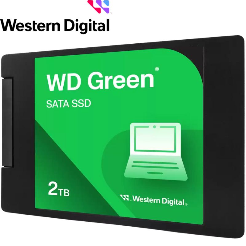 Unidad en estado solido Western Digital Green, WDS200T2G0A, 2TB, SATA 6Gb/s, 2.5", 7mm.