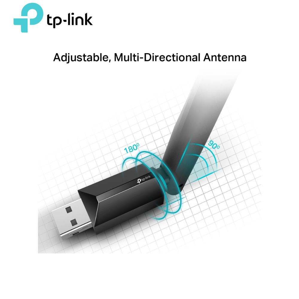 Adaptador Inalámbrico USB TP-LINK Archer T2U Plus, Dual Band, AC600.