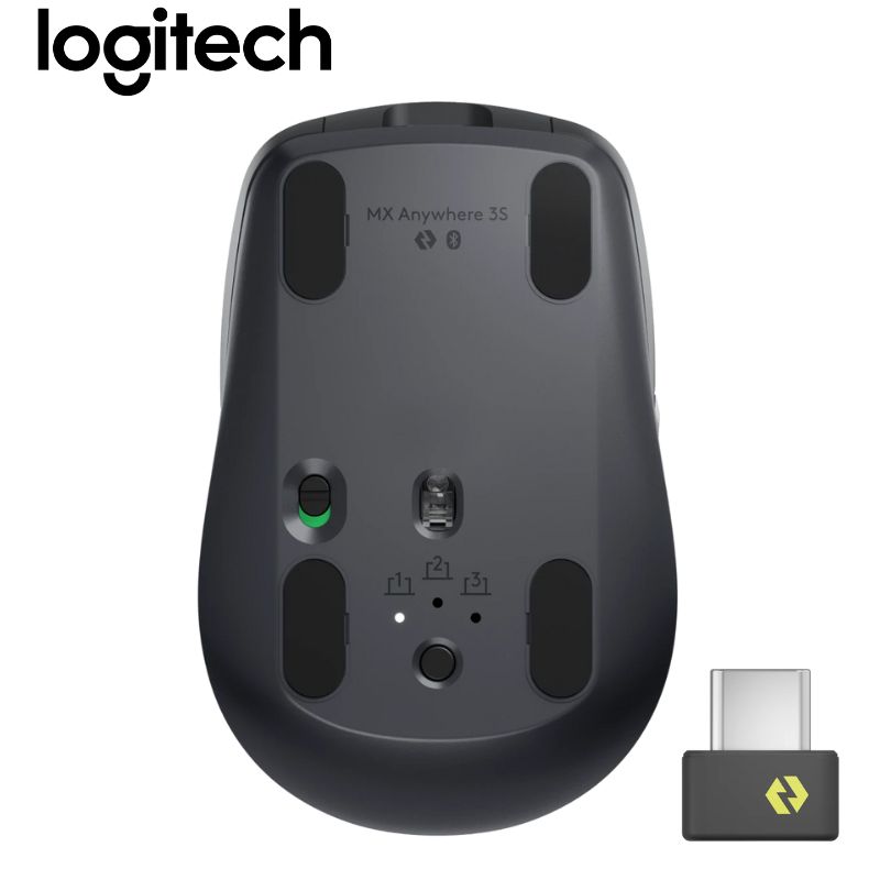 Mouse Logitech MX Anywhere 3S Bluetooth/Wireless 8K USB-C Graphite.