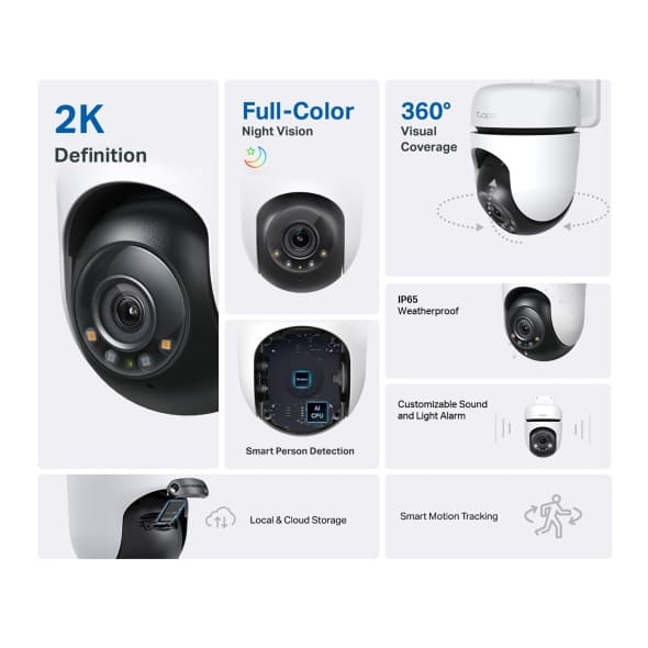 Cámara de Seguridad Exterior Tp-Link Tapo C510WS, Outdoor Pan/Tilt, Wi-Fi.