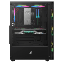 Case Gaming 1ST Player Rainbow RB-5 Black, 03 Cooler RGB, Vidrio templado, Sin Fuente.
