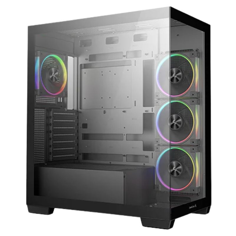 Case DeepCool CG580 4F BK, 4 Fan ARGB, Vidrio Templado, S/Fuente, USB 3.0, Black.
