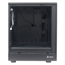 Case sin fuente gamer TEROS TE-1323G, ITX, M-ATX, ATX, 3.5" y 2.5", negro