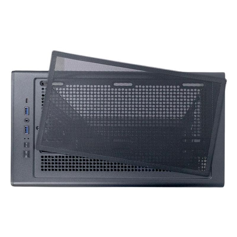 Case sin fuente gamer TEROS TE-1323G, ITX, M-ATX, ATX, 3.5" y 2.5", negro