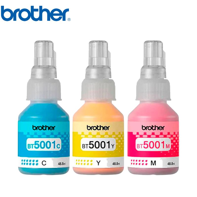 Tinta Brother BT 5001 Pack 3 Tintas  (Cyan,Yellow,Magenta)