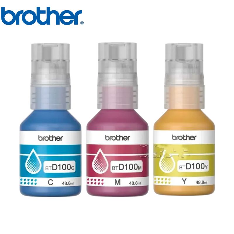 Tinta Brother BT D100CL Pack 3 Tintas  (Cyan,Yellow,Magenta)