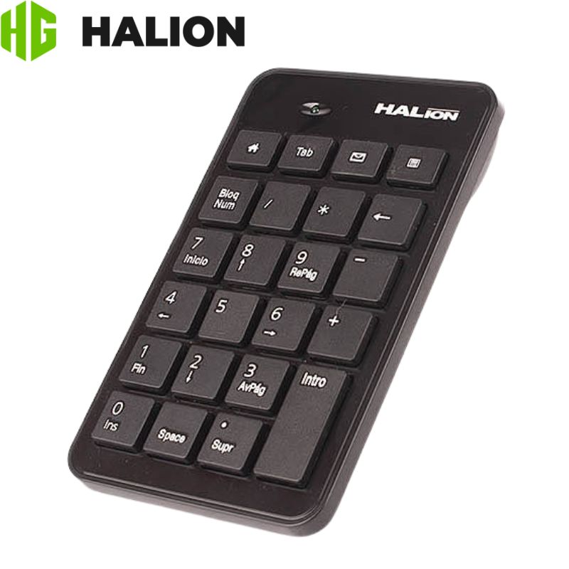 Teclado Numérico Halion K-119, Usb Negro.