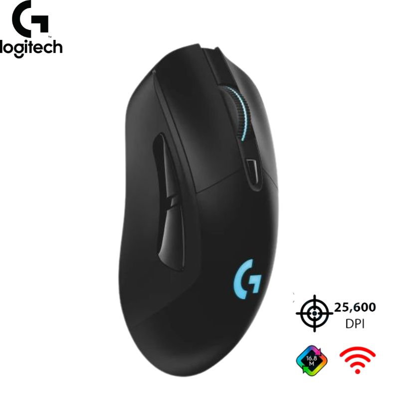 Mouse Logitech G703 LIGTHSPEED Inalámbrico, Negro, Recargable.