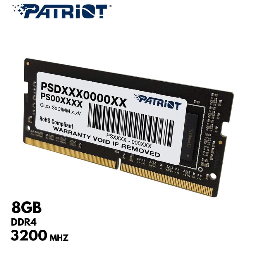 Memoria RAM Hiksemi, 8GB, SODIMM, DDR4-3200MHz PC4-25600, CL22, 1.2v.
