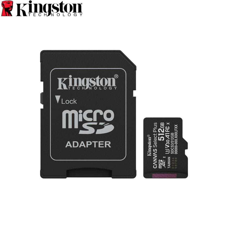 Tarjeta de Memoria Kingston 512GB MicroSD Canvas Select Plus -150MB/seg - UHS-I Clase 10