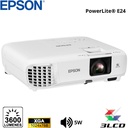 Proyector Epson PowerLite E24, 3600 Lúmenes, 1024x768, XGA.